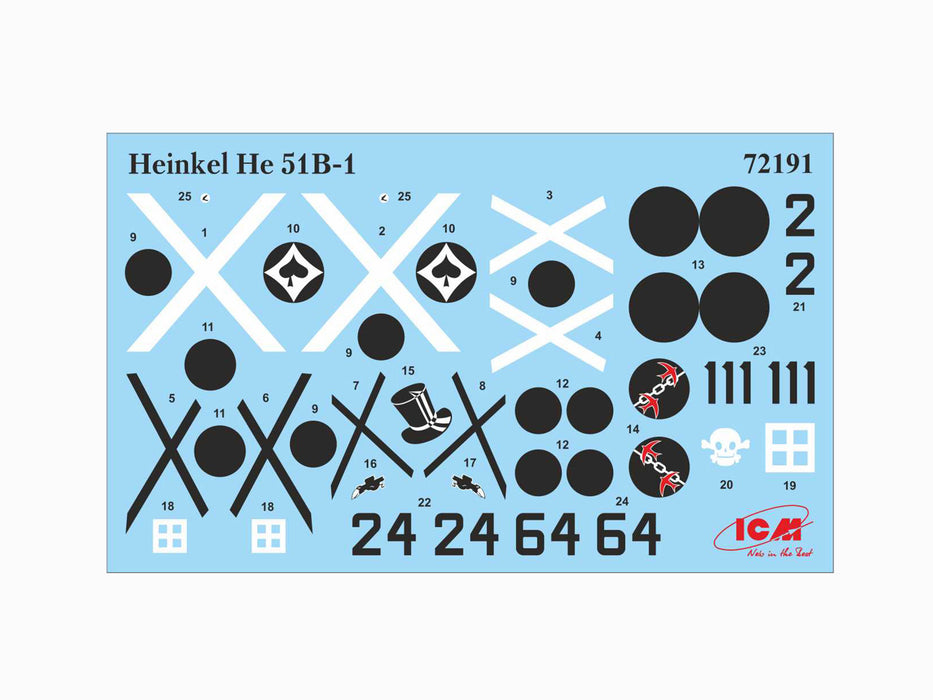 Heinkel He 51B-1 Spanish Air Force Biplane Fighter 1:72