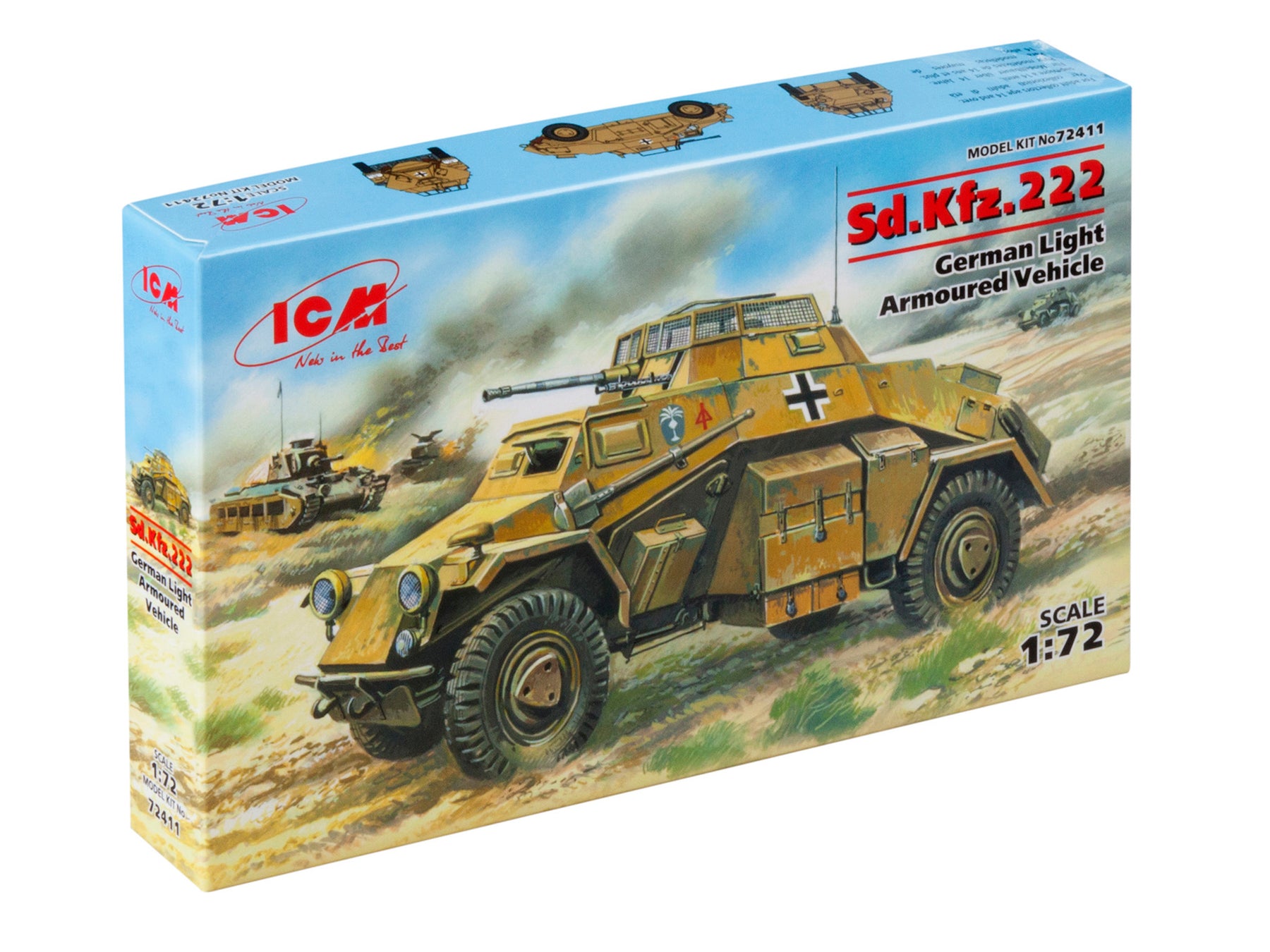 Sd.Kfz.222 German Light Armoured Vehicle 1:72