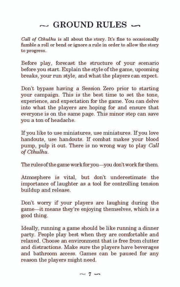 Call of Cthulhu: Keeper Tips