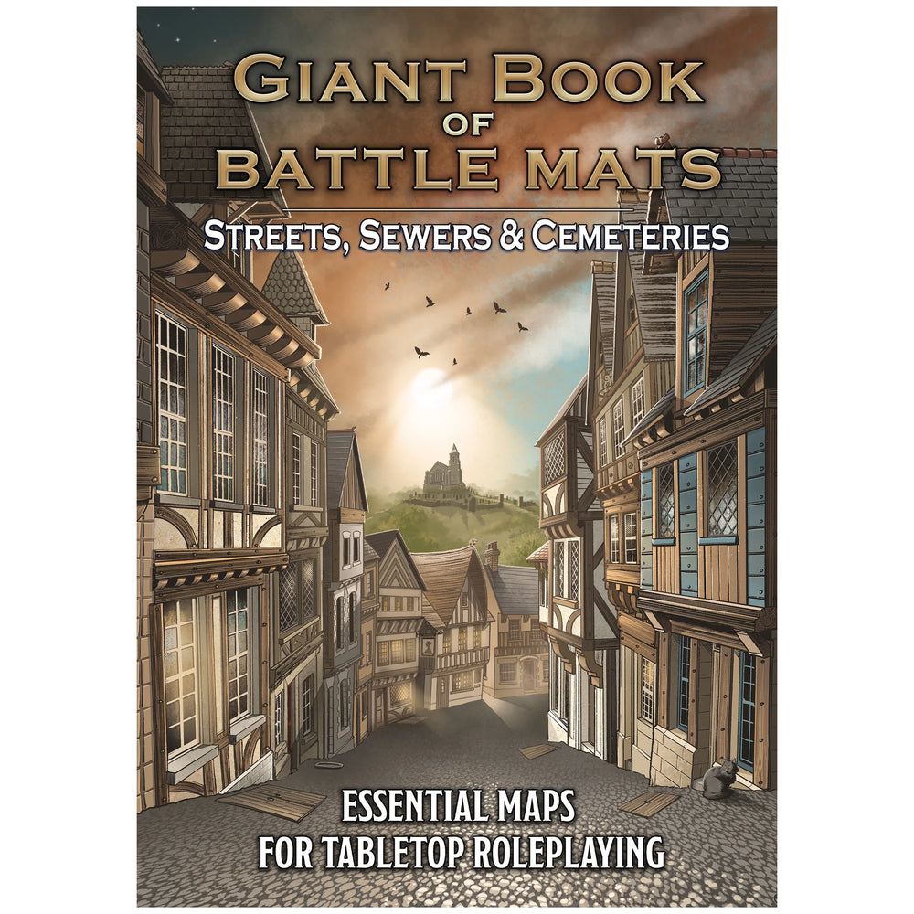Loke Battle Mats: Giant Book of Battle Mats - Streets, Sewers & Cemeteries 17x12"