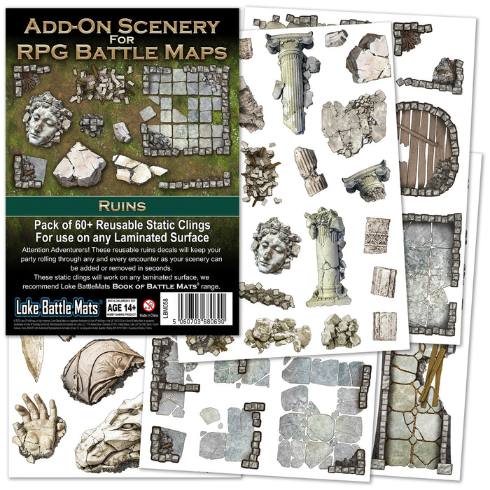 Loke Battle Mats: Add-On Scenery for RPG Maps - Ruins