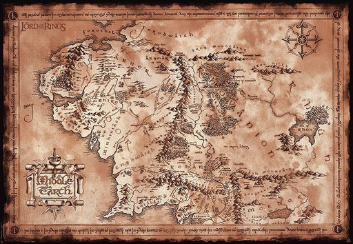 Lord of the Rings Maxi Poster - Middle-Earth Map