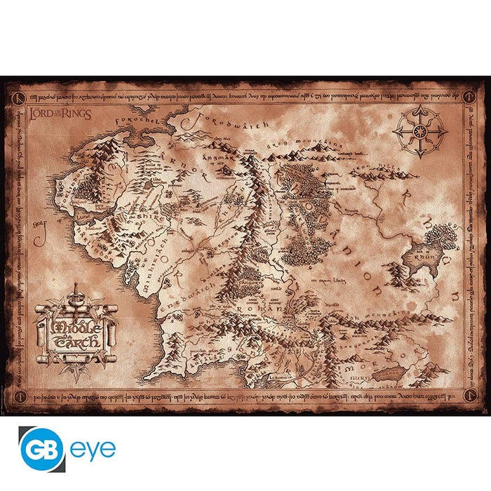 Lord of the Rings Maxi Poster - Middle-Earth Map