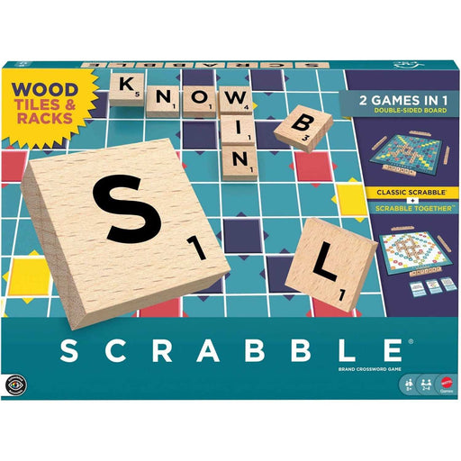 Scrabble (Wood Refresh) - 2 Games in 1!