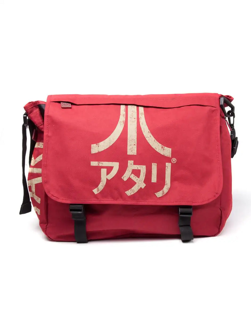 Atari Messenger Bag - Dark Red with Japanese Logo