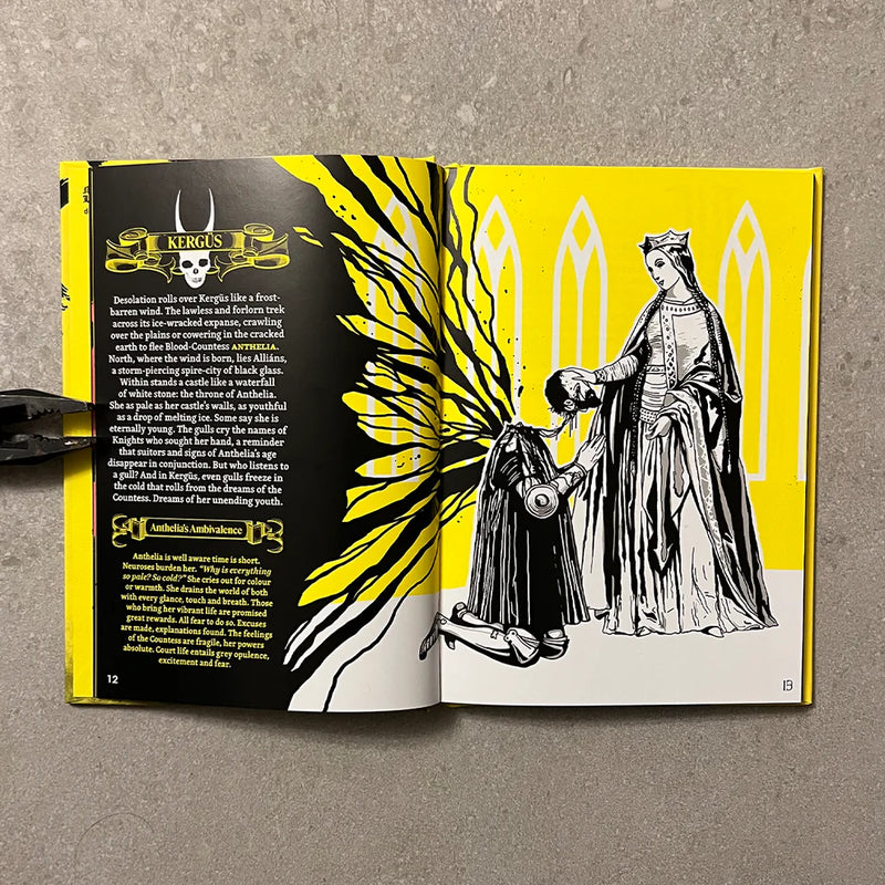 Mork Borg RPG Book Page Spread 1