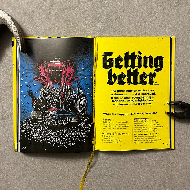 Mork Borg RPG Book Page Spread 1
