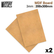 MDF Sheets 200x300mm - 3mm Thickness (2 Sheets)