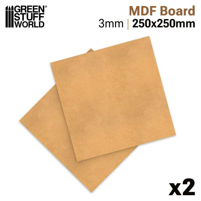 MDF Sheets 250x250mm - 3mm Thickness (2 Sheets)