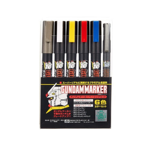 Mr. Hobby Gundam Marker – Basic 6 Colour Set