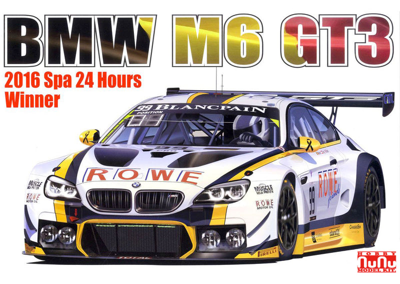 BMW M6 GT3 2016 Spa 24 Hours Winner (1:24) | Scale Model Kit | NuNu