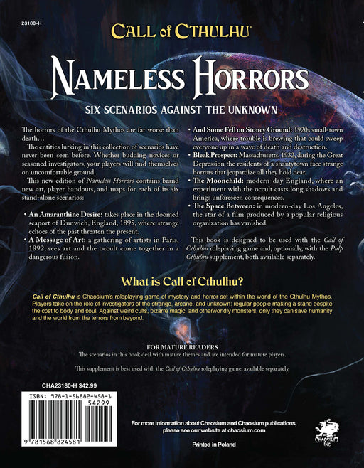 Call of Cthulhu: Nameless Horrors (Hardcover)
