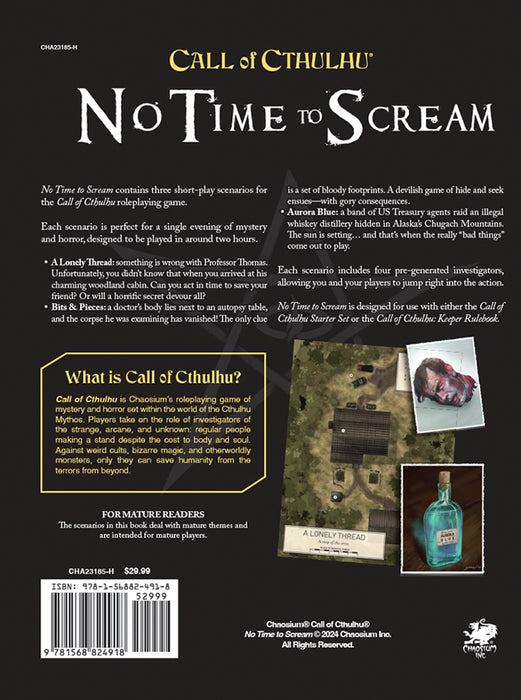 Call of Cthulhu No Time to Scream - Hardcover