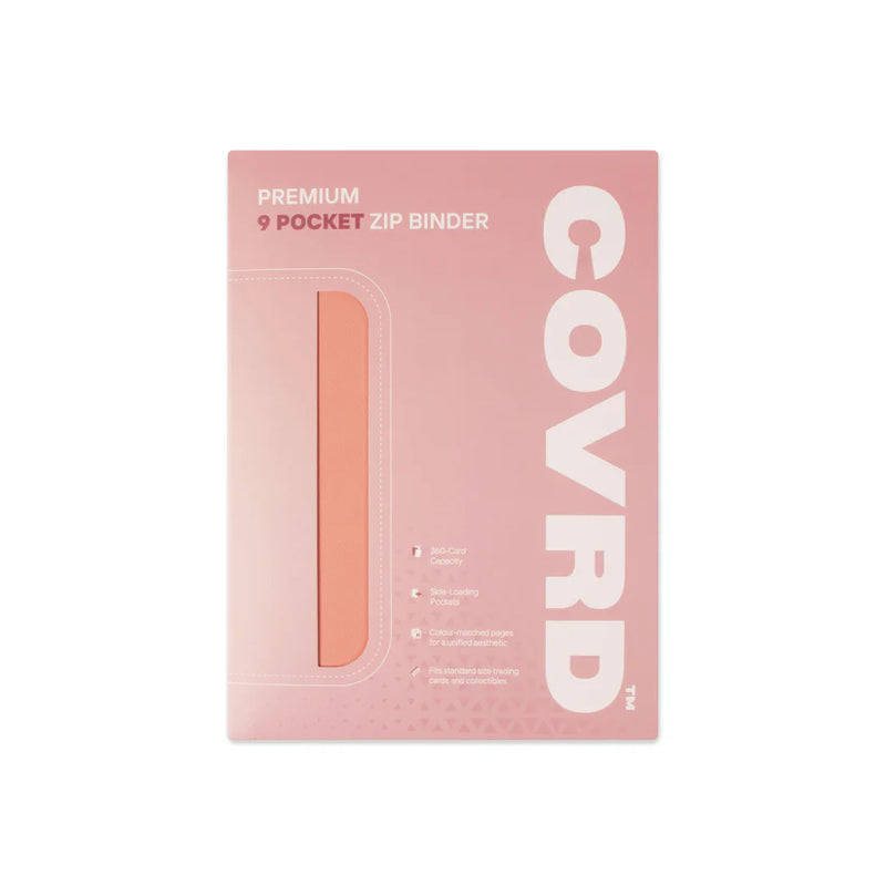 COVRD Premium 9 Pocket Zip Binder - Blush Pink