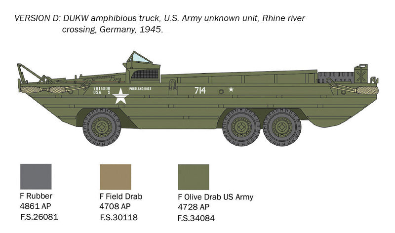 DUKW 2 1/2 ton GMC truck amphibious version "D-Day 80° Anniversary" 1:72