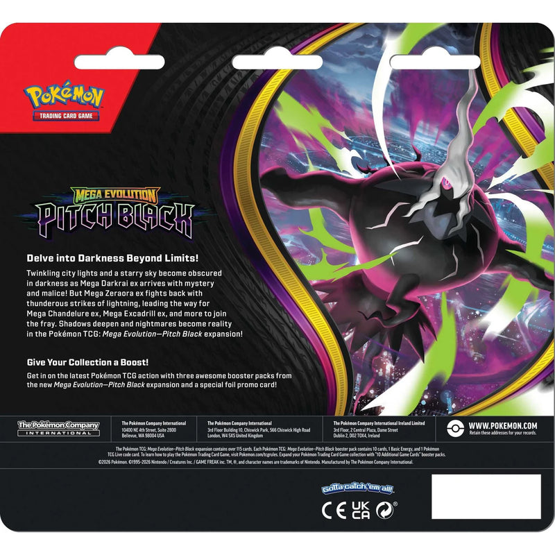 Pokémon TCG: Mega Evolution Pitch Black - 3 Pack *Limit of 1*