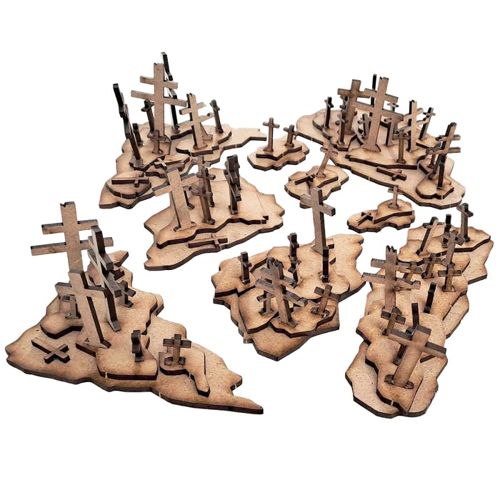 PWork Wargames MDF Terrain Scenery - Trench Crosses