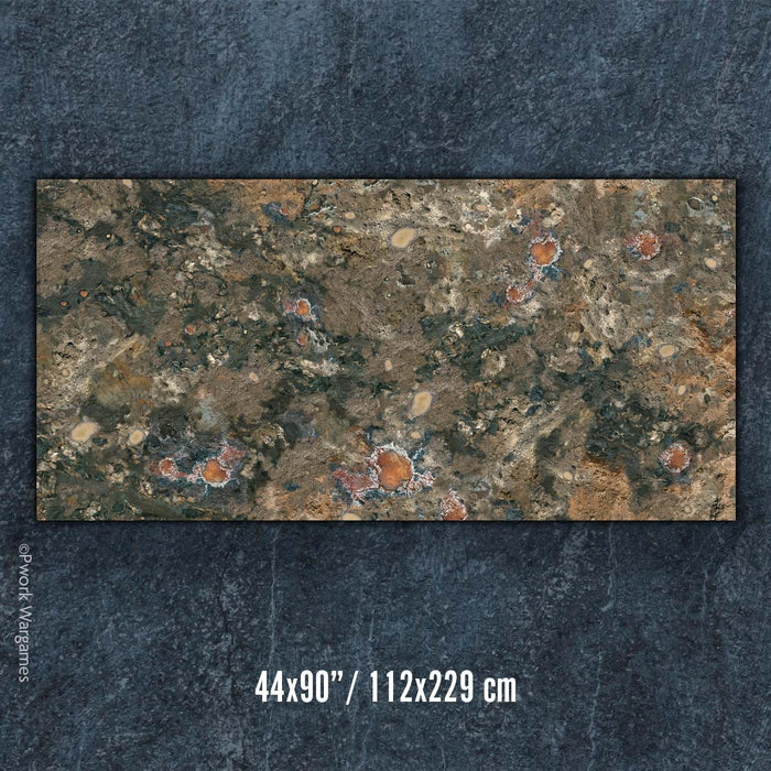 PWork Wargames Neoprene/Rubber Terrain Mat: Trench Warfare - 44x90"