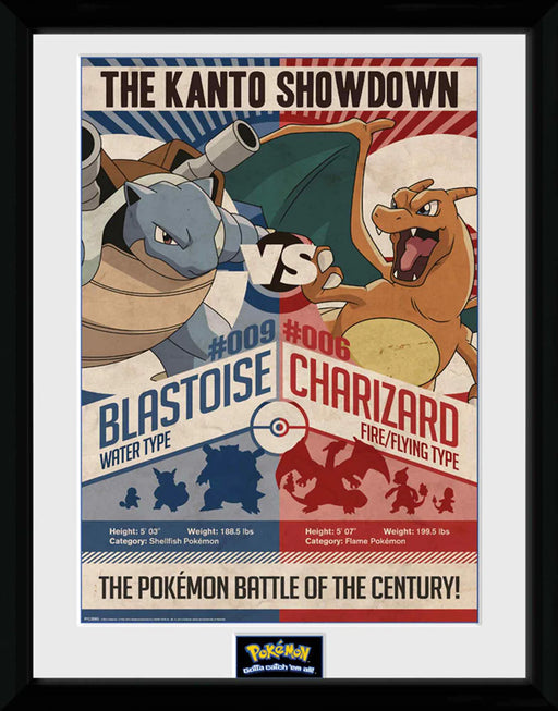 Pokémon Framed Print - Red vs Blue