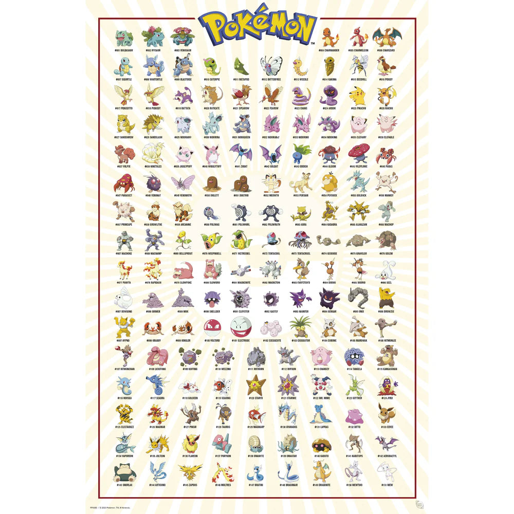 Pokémon Maxi Poster - Kanto 151