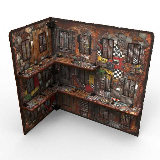 Pre-Painted Foldable WTC Terrain - Three-Story Ruin - Orks