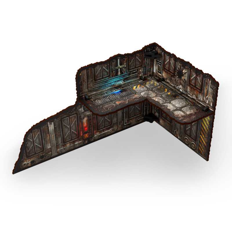 Pre-Painted Foldable WTC Terrain - Two-Story Ruin - Sci-Fi
