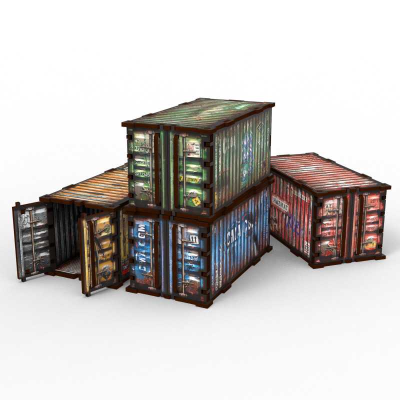 Pre-painted WTC Terrain - Containers (4 Pack)