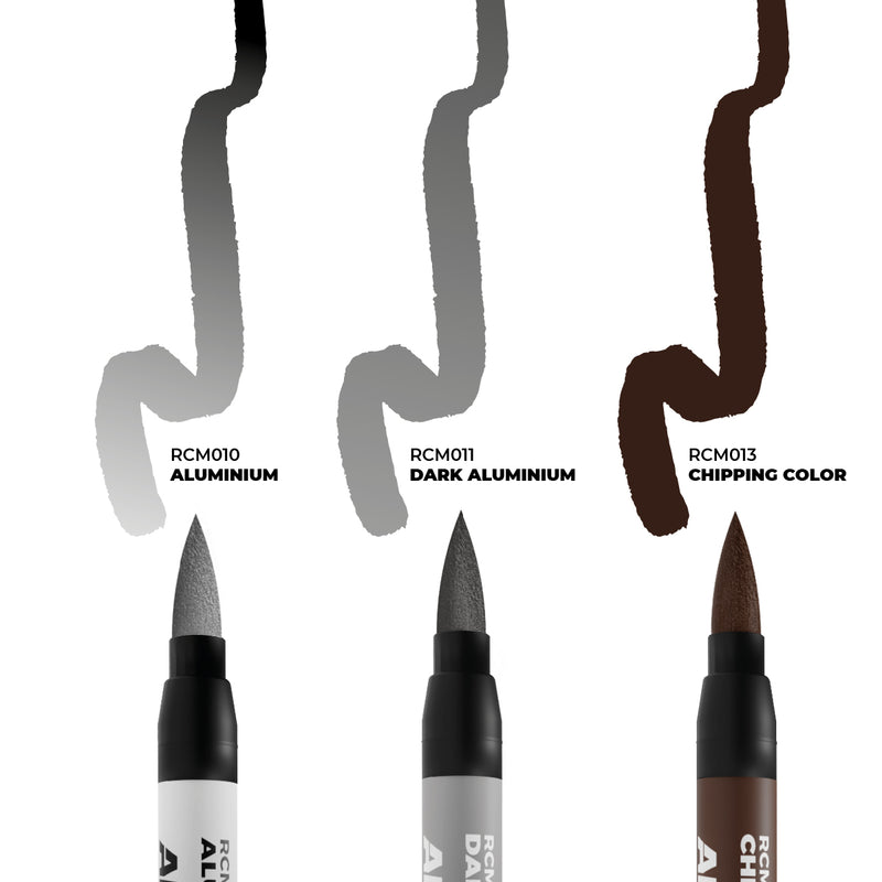 AK Interactive Real Colors Markers - Chipping Set