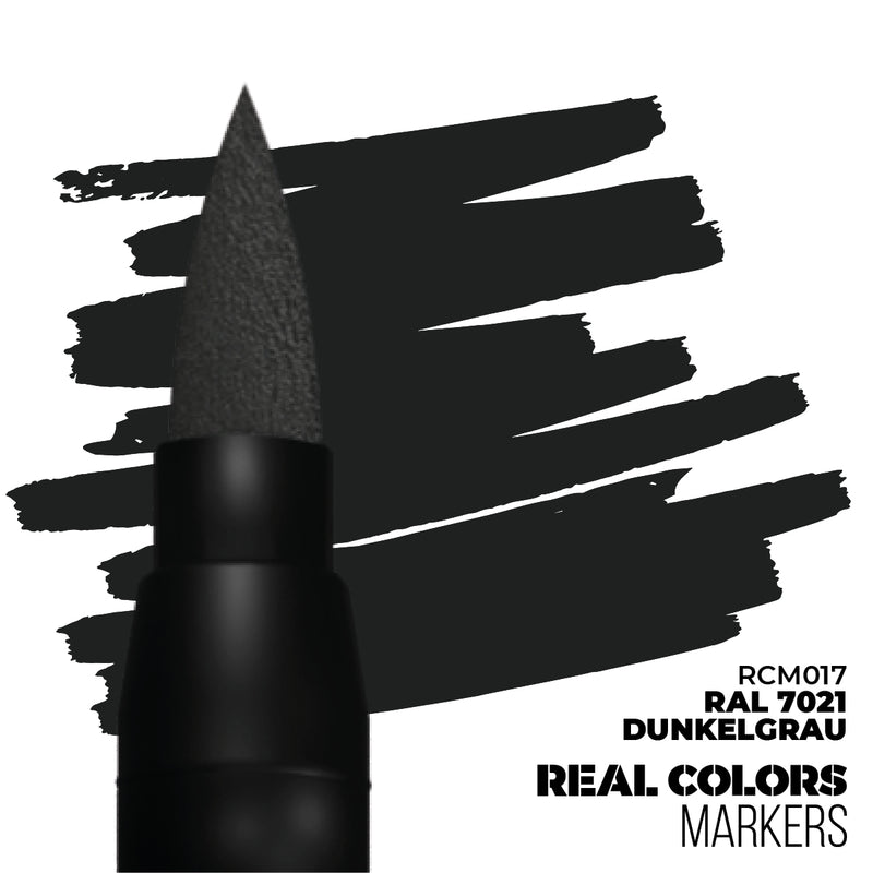 AK Interactive Real Colors Markers - RAL 7021 Dunkelgrau