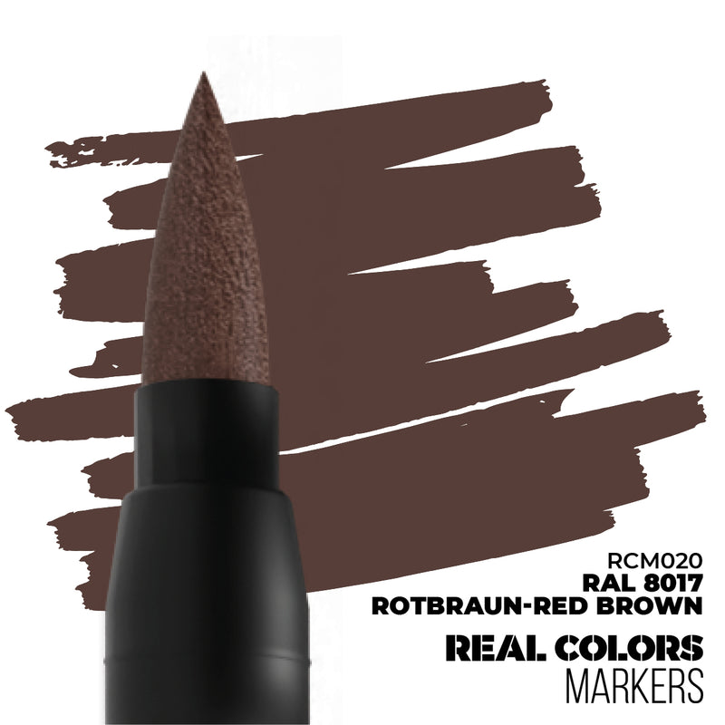 AK Interactive Real Colors Markers - RAL 8017 Rotbraun-Red Brown