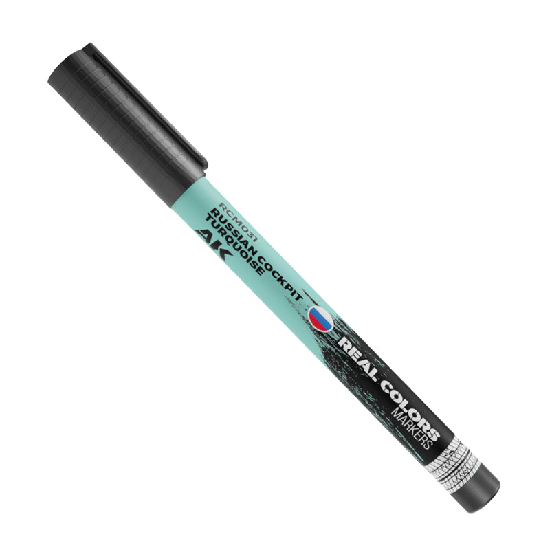 AK Interactive Real Colors Markers - Russian Cockpit Turquoise