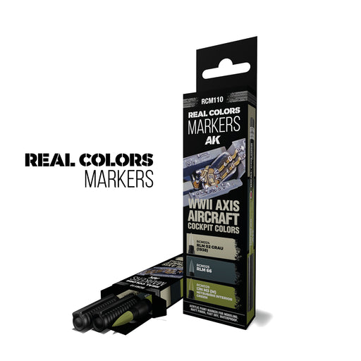 AK Interactive Real Colors Markers - WWII Axis Aircraft Cockpit Colors Set