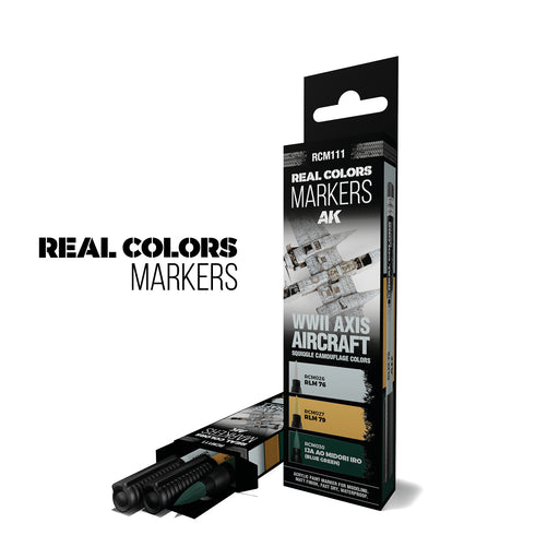 AK Interactive Real Colors Markers - WWII Axis Aircraft Squiggle Camouflage Set