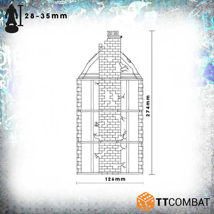 TTCombat - The City, Corner and Dilapidated Rowhouse Destroyed