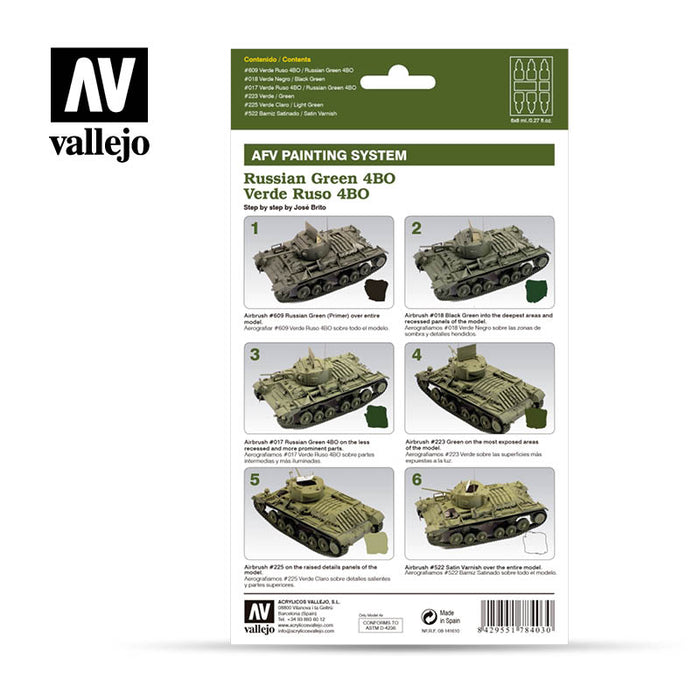 Vallejo: AFV Painting System  - Russian Green 4BO