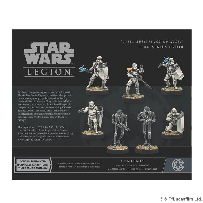 Star Wars Legion Imperial Riot Control Squad Unit Expansion