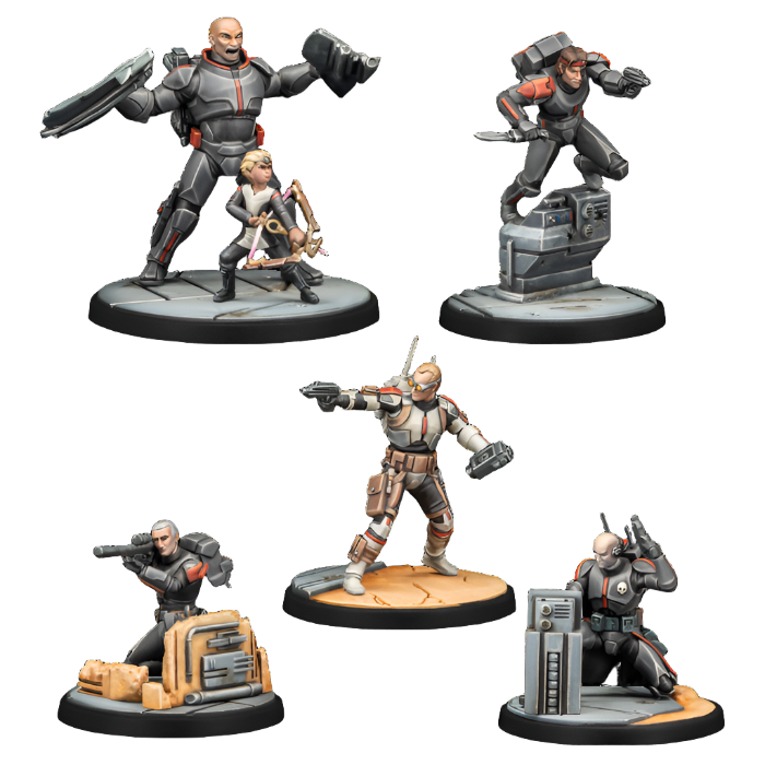 Star Wars Shatterpoint Clone Force 99 Squad Pack Contents