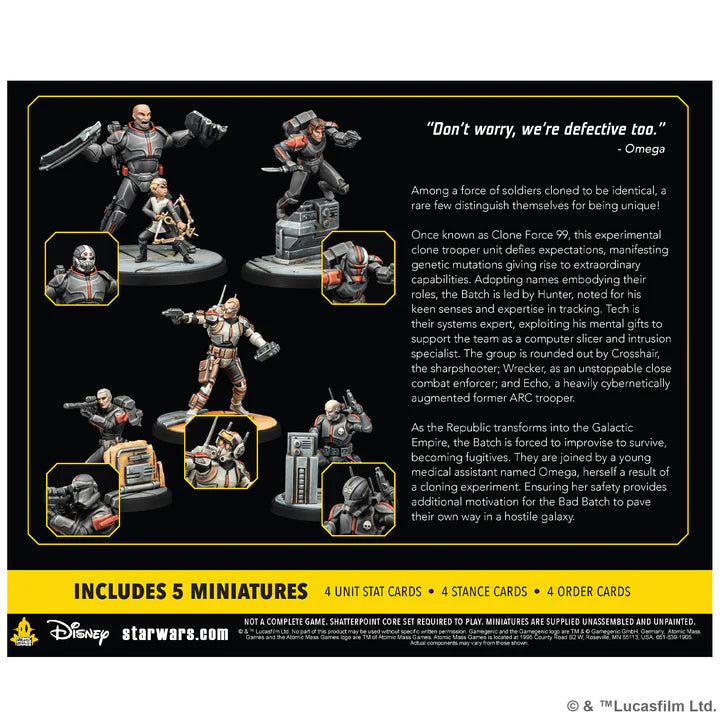 Star Wars Shatterpoint Clone Force 99 Squad Pack