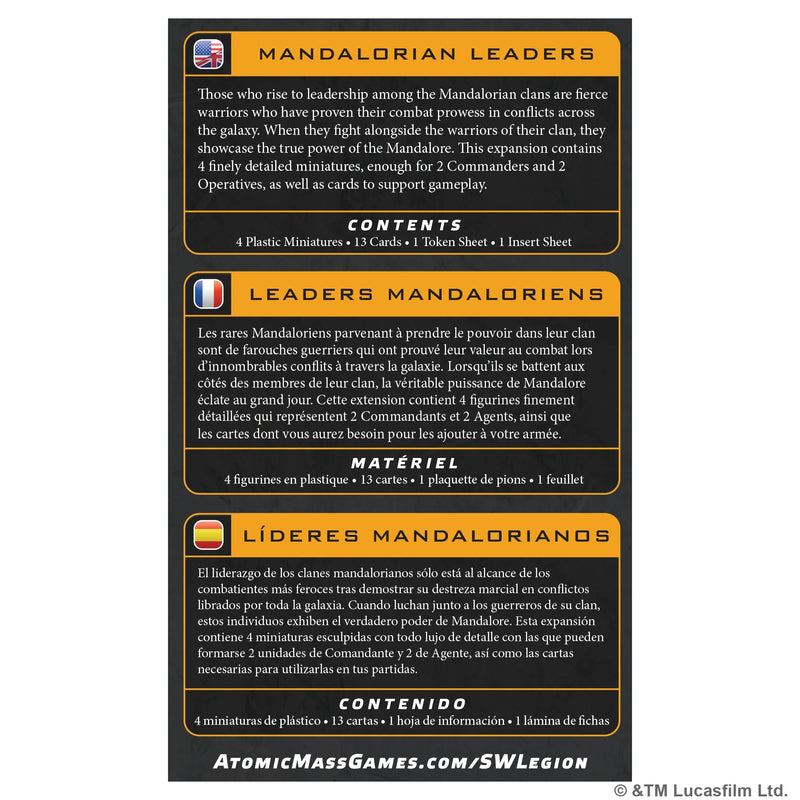 Star Wars: Legion - Mandalorian Leaders