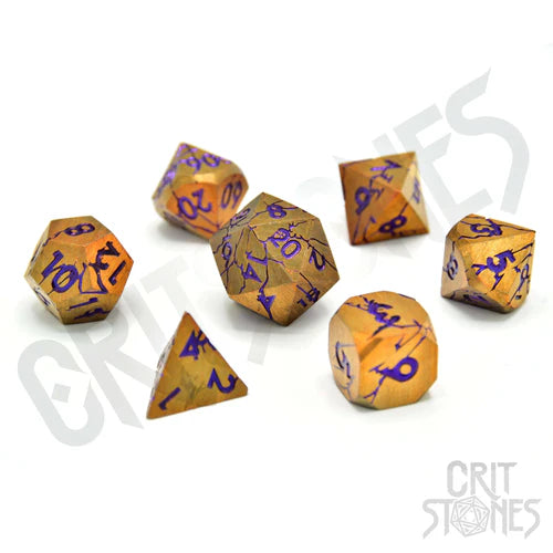 CritStones Metal Dice Set - Shattered Sigils (7pcs)