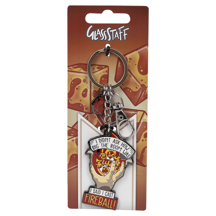 GlassStaff Metal Keychain - I Cast Fireball