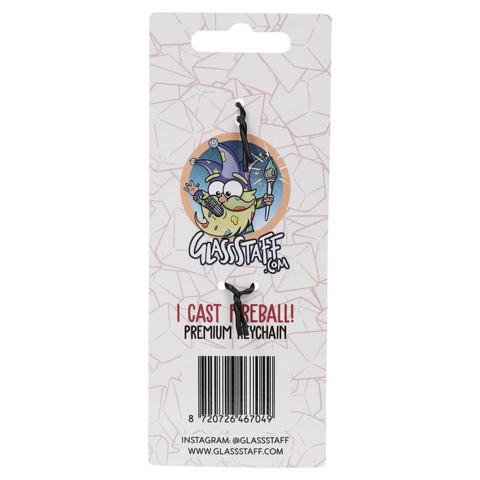 GlassStaff Metal Keychain - I Cast Fireball