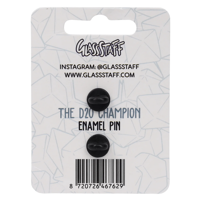 GlassStaff Enamel Pin - The d20 Champion
