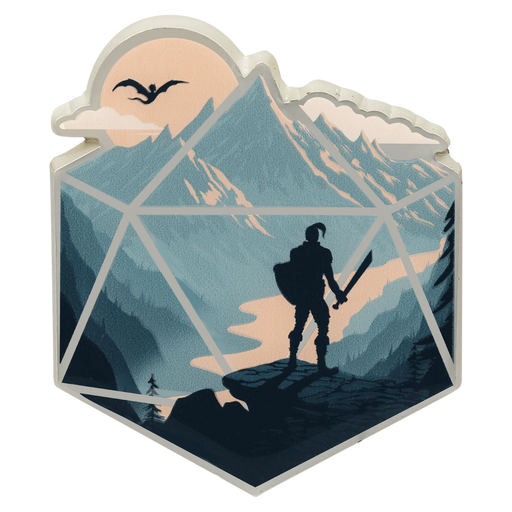 GlassStaff Enamel Pin - The d20 Champion