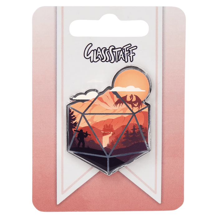 GlassStaff Enamel Pin - The d20 Hero