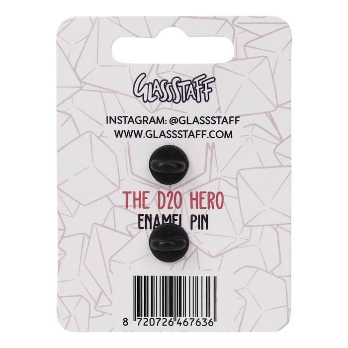 GlassStaff Enamel Pin - The d20 Hero