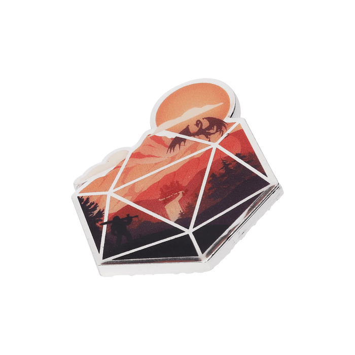 GlassStaff Enamel Pin - The d20 Hero