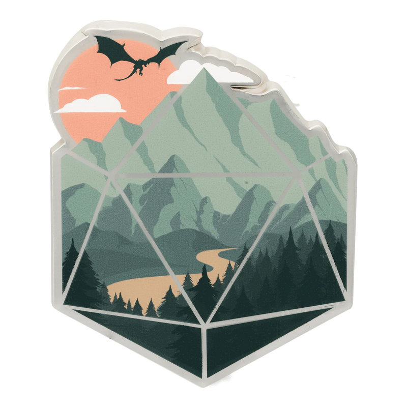 GlassStaff Enamel Pin Pin - A d20 Scene