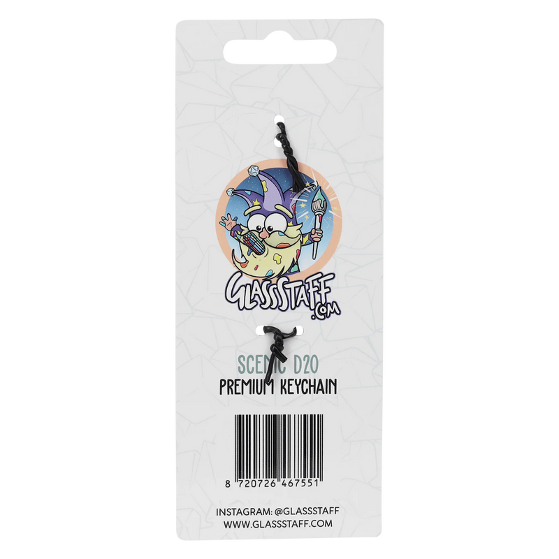 GlassStaff Metal Keychain - Scenic d20