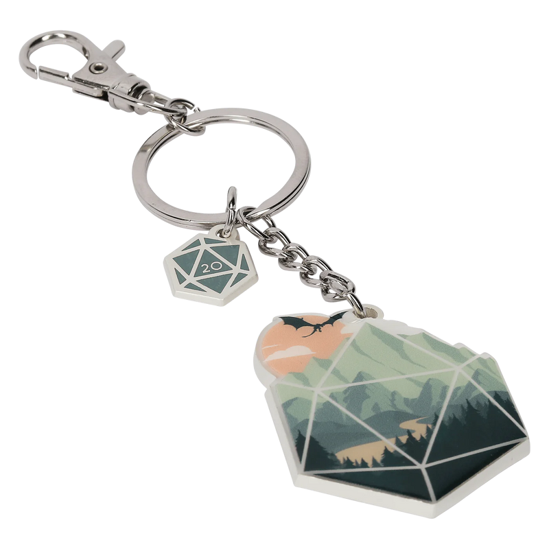 GlassStaff Metal Keychain - Scenic d20